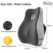 Memory Foam Waist Cushion Massage Back Orthopedic Pillow Lumbar Office Chair Cushion Car Seat Support Pad Buttock Coccyx Pillows