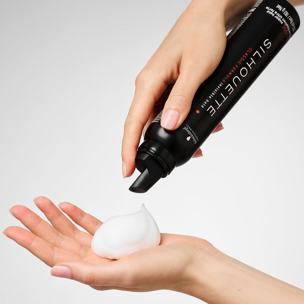 Silhouette Super Hold Hair Mousse for Hair Styling without Overburdening Strong Invisible Long Lasting Hold Quick Drying Non Sticky Super Shine 200 Ml