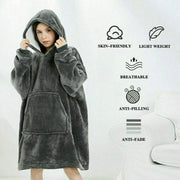 Hooded Snuggle Blanket Super Soft Oodie Winter Warm Wearable Hoodie Robe Comfort