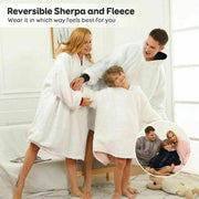 Hooded Snuggle Blanket Super Soft Oodie Winter Warm Wearable Hoodie Robe Comfort