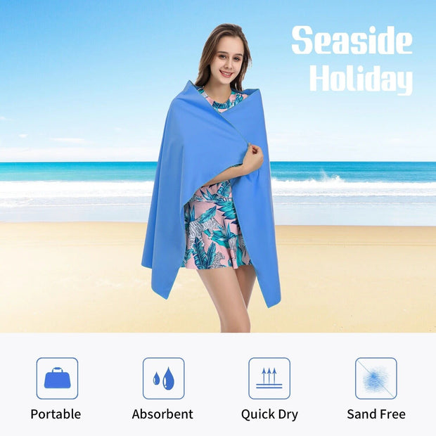Microfibre Towel Compact Fast Drying Travel Sports Gym Beach Camping Swimming