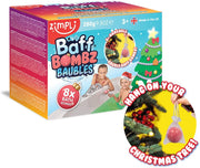 12 X Christmas Bath Bomb Gift Set from Zimpli Kids, Great Value Stocking Fillers for Children, Bath Fizzers, Xmas Presents for Boys & Girls, Organic, Moisturising, Vegan Friendly & Cruelty Free