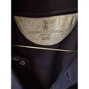 Brunello Cucinelli Men's Blue Polo Shirt | Medium Fit | Luxury Cotton