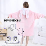Hooded Snuggle Blanket Super Soft Oodie Winter Warm Wearable Hoodie Robe Comfort