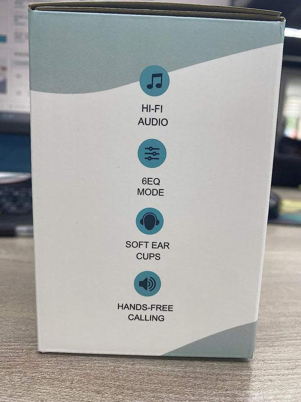 Uliptz Wireless Headphones over Ear, 65 Hrs Playtime Bluetooth Headphones, 6 EQ Modes Foldable Lightweight Headphones Wireless, Foldable Bluetooth 5.3 for Travel/Office/Pc (Black)