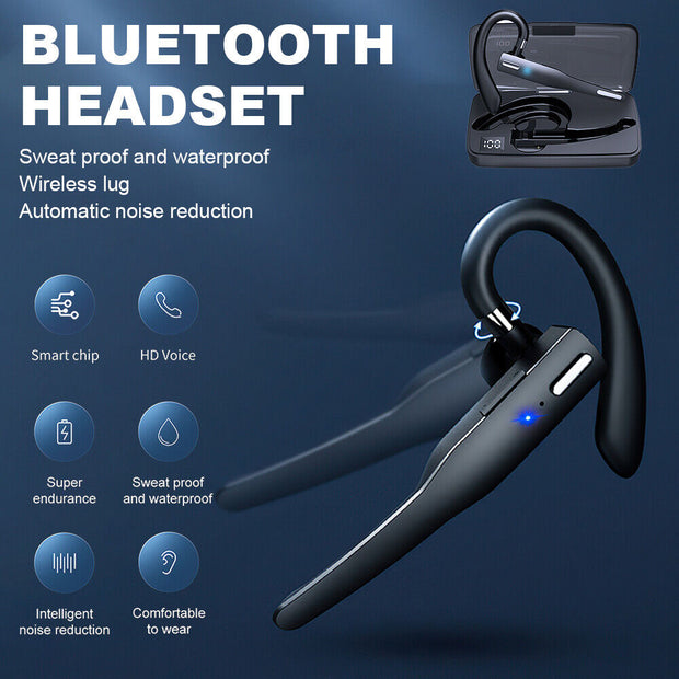 Wireless Bluetooth Headset Mobile Phone Hands Free Earpiece for Samsung Iphone