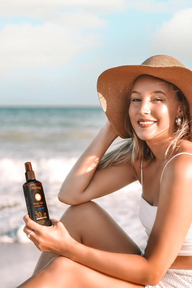 Deep Tanning Monoi Tahiti Oil Spray with SPF30, 200 Ml, CALT30MON
