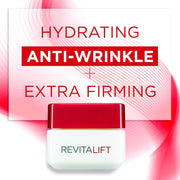L’Oréal Paris Revitalift Hydrating Day Cream, Clinically Proven to Visibly Firm Skin & Reduce Wrinkles; Moisturises, and Hydrates Skin; Formulated with Pro-Retinol and Elasti-Peptides, 50Ml