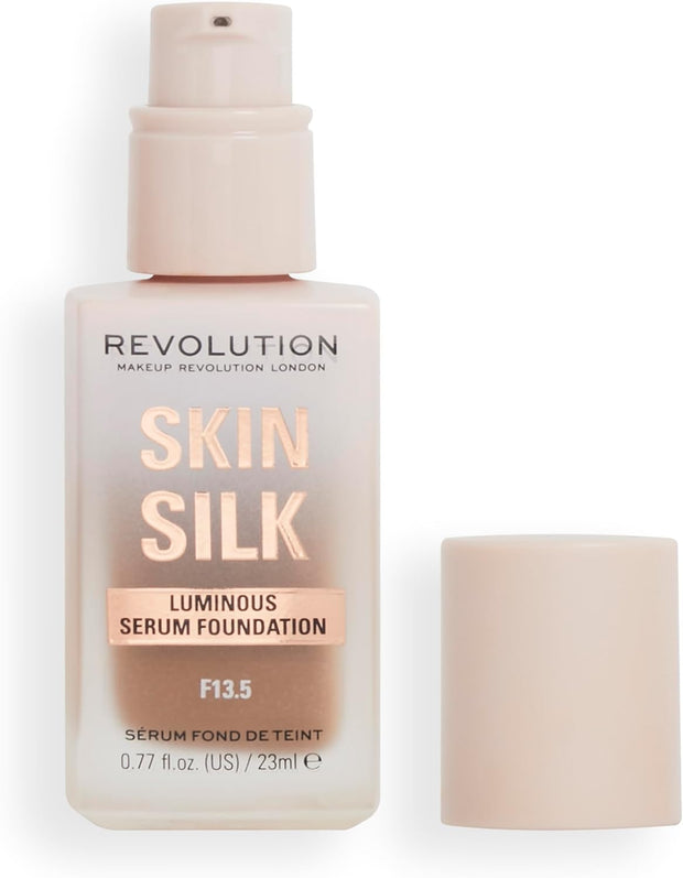 Makeup Revolution, Skin Silk Serum Foundation, Light to Medium Coverage, Contains Hyaluronic Acid, F7, 23Ml