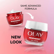 Olay Regenerist Day Face Cream, Anti-Wrinkle + Active Firming Skincare Moisturiser, Anti-Ageing Niacinamide and Peptides, Renews, Firms and Hydrates, Non-Greasy 50Ml