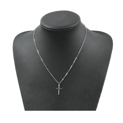 Christian Religious Silver Gold Chain Pendant Charm Small Cross Necklace Choker