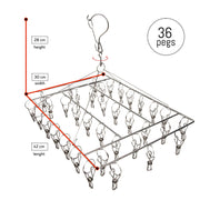 36 Thickened Clip Underwear Sock Hanger Laundry Airer Dryer Rack Stainlesssteel