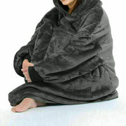 Hooded Snuggle Blanket Super Soft Oodie Winter Warm Wearable Hoodie Robe Comfort