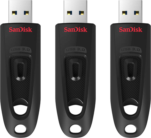 Sandisk Ultra 32 GB USB Flash Drive USB 3.0 up to 130 Mb/S Read - Twin Pack, Red/Blue