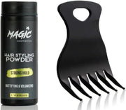 Hair Styling Powder 20Gr | Unisex Root Hair Styling Powder | Matt Look | Anti-Gravity Powder Styler & 031 Hair Beard Styling Comb | Flexible | Anti-Static Handle | for Hair and Beard