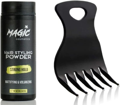 Hair Styling Powder 20Gr | Unisex Root Hair Styling Powder | Matt Look | Anti-Gravity Powder Styler & 031 Hair Beard Styling Comb | Flexible | Anti-Static Handle | for Hair and Beard