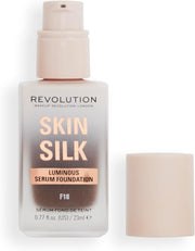 Makeup Revolution, Skin Silk Serum Foundation, Light to Medium Coverage, Contains Hyaluronic Acid, F7, 23Ml