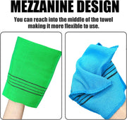 5-Pack of Bathing Gloves, Shower Gloves, Exfoliating Towels, Dirt and Dead Skin Cleaning Gloves, Scrub Gloves, Suitable for Body (5 Colors)
