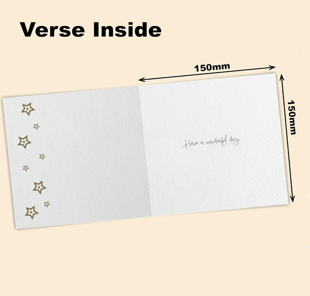 Absolutely Yours Fathers Day Card. Card for Dad. Dad You'Re the Best Design with Matching Envelope. 150 X 150Mm. Embossed Card. Ecofriendly. Printed and Packed in UK