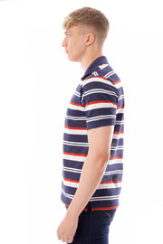 Mens Striped Polo Shirt Short Sleeve Pique T Shirt Premium Designer Summer Top