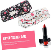 MAGICLULU Lipstick Storage Box Set 2Pcs Portable Lipstick Cases Mirror Refined Handmade Easy to Carry for Party Favors