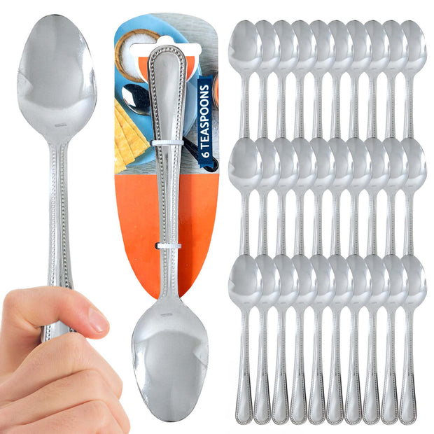 6 -36 Tea Spoons Stainless Steel Teaspoon Quality Cutlery Set of Teaspoons Spoon