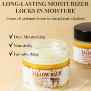 Tallow Honey Balm Face Cream,Tallow and Honey Balm Moisturiser Face Women,Natural Moisturizes Honey Tallow Balm for Cracked Skin,Moisturiser for Dry Skin,Face & Body Tallow Honey Body Lotion