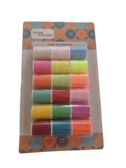 Cotton Sewing Thread 18 X 30M Reels Assorted Light Colours Set Sew Repair Poly