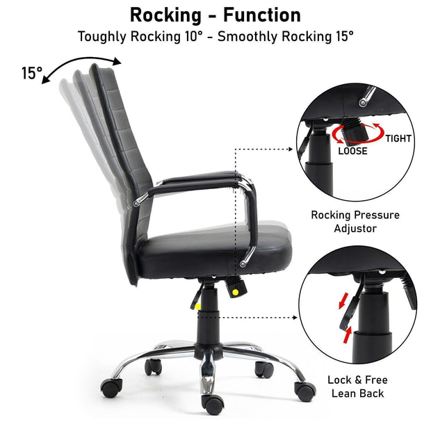 Massage Office Chair Gaming Computer Desk Swivel Recliner Chair Leather Footrest