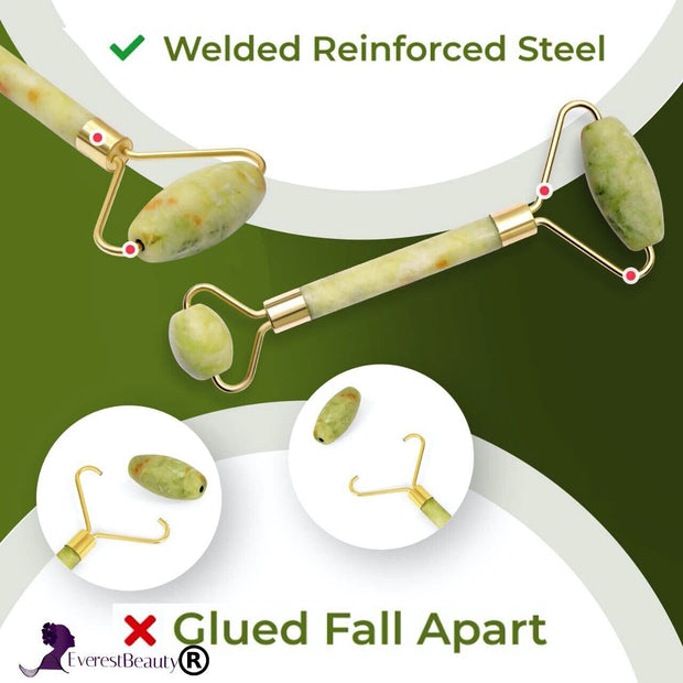 Jade Face Massage Roller Beauty Tool Facial Eye Neck Body anti Ageing Therapy