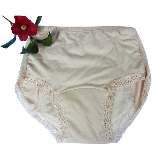 Women Ladies Cotton INCONTINENCE Pants WASHABLE with PAD Briefs Knickers UK