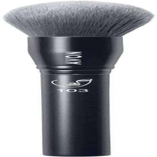 Full-Coverage Foundation Brush, with Domed Head for Full Coverage and Blending Larger Areas of the Face, Vegan Friendly with a Handle Made from Recycled Plastic.