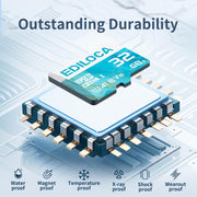 Ediloca 32GB Micro SD Card, Memory Card with SD Adapter, Read Speed up to 90Mb/S, UHS-I TF Card for Full HD Video Recording, Compatible with Smartphone, Dash Cam, Camera and Drones, C10, U1,V10, A1