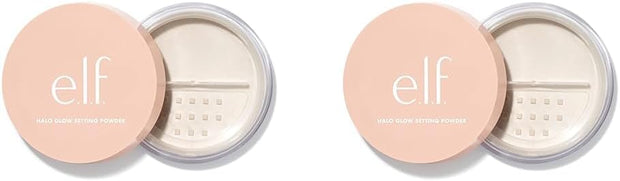 E.L.F., Halo Glow Setting Powder, Silky, Weightless, Blurring, Smooths, Minimizes Pores and Fine Lines, Creates Soft Focus Effect, Medium, Semi-Matte Finish 6.8G