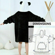 Hooded Snuggle Blanket Super Soft Oodie Winter Warm Wearable Hoodie Robe Comfort