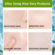Aloe Vera Facial Kit for Women - 4PCS Aloe Skin Care Sets & Kits - Hydrating Skin Care Set - Pamper Gift for Mum - Gifts for Teenage Girls with Face Cream, Face Toner, Face Lotion and Facial Cleanser