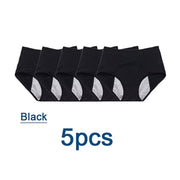 5Pcs/Set Leak Proof Menstrual Panties Women Period Underwear Sexy Pants Physiological Underwear plus Size Waterproof Briefs&Gift