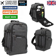 RYANAIR 40X20X25Cm EASYJET Underseat Cabin Approved Backpack Rucksack Travel Bag