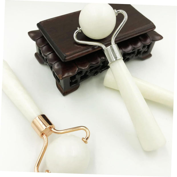 Jade Face Roller Jade Facial Roller Skin Care Tools Massager Walker Skin Care Massage Tool Facial Massage Tool the Face Roller White Face Massager Roller Guasha Tool