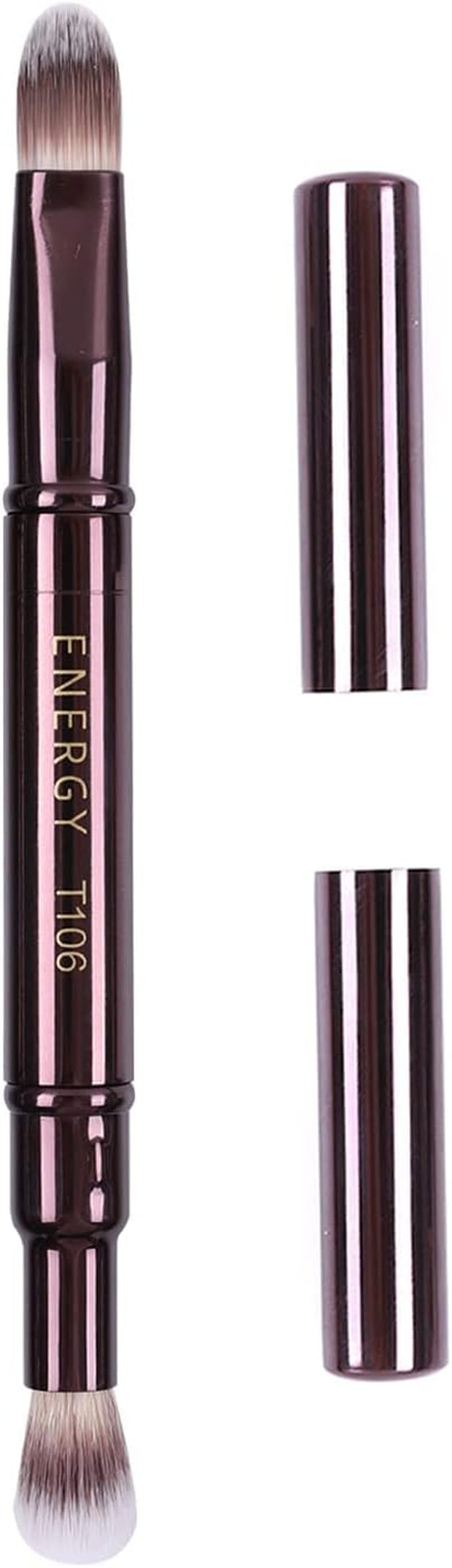 Dual-Ended 2-In-1 Concealer Brush, Blending Brush, Highlighter Brush, Travel Makeup Brush for Liquid, Cream, Powder Makeup (Gift for Her, Gift for Woman)