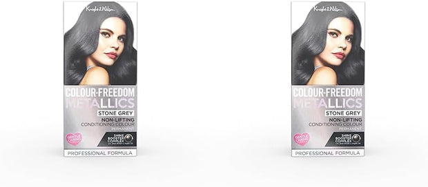 Colour Freedom Metallic Permanent Silver Violet Conditioning Hair Dye. Infused with Shea Butter and Argan Oil for Ultra Glossy Conditioned Hair. 100% Grey Coverage. by Knight & Wilson.