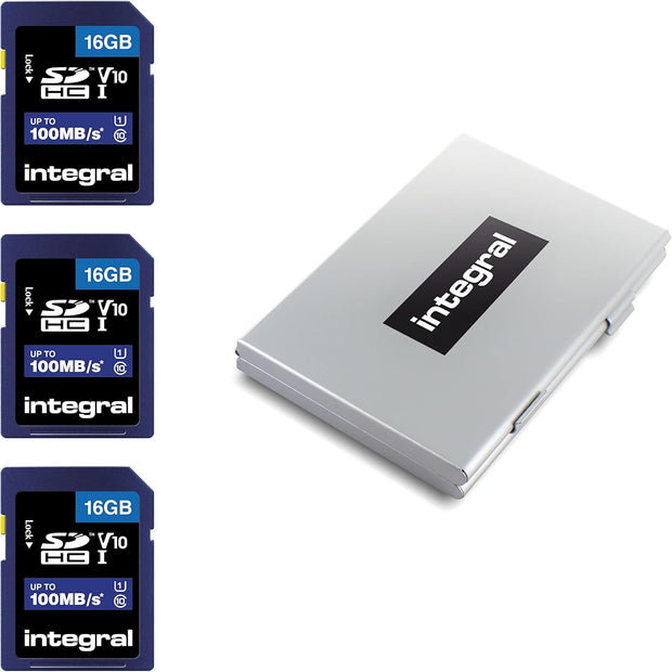 Integral 16GB SD Card High Speed Memory SDHC up to 100Mb/S V10 UHS U1