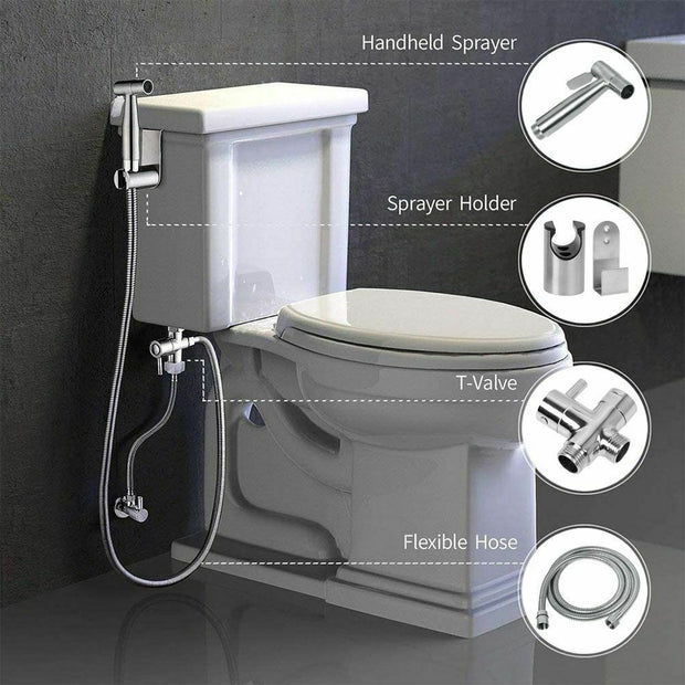 Luxury Handheld Bidet Toilet Jet Spray Muslim Hygienic Shattaf Douche Shower Kit