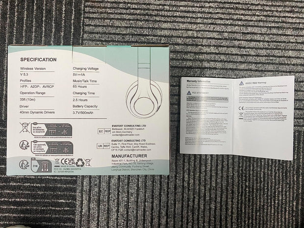 Uliptz Wireless Headphones over Ear, 65 Hrs Playtime Bluetooth Headphones, 6 EQ Modes Foldable Lightweight Headphones Wireless, Foldable Bluetooth 5.3 for Travel/Office/Pc (Black)