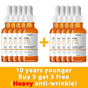 Vitamin C Wrinkle Remover Face Serum Lifting Firming Fade Fine Lines Anti-Aging Essence Whitening Brighten Nourish Skin Care