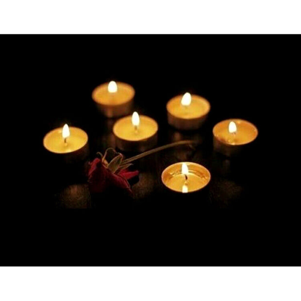 10 X 4 Hour Burn Tea Lights Candles Night Light Premium Tealights Tlight