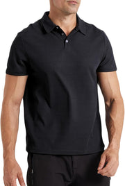 Mens Polo Shirts Waffle Golf Short Sleeve Tops Lightweight Golf Casual Collared Tops Breathable Classic Work Shirts