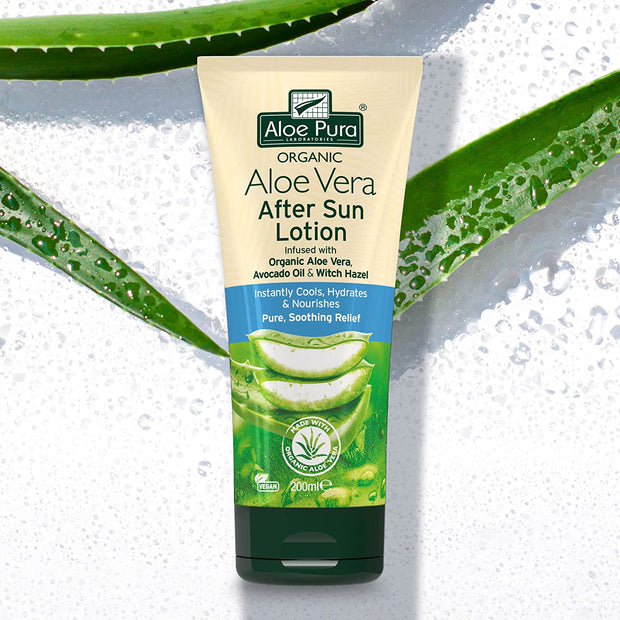 Aloe Pura, Organic Aloe Vera Aftersun Lotion, Natural, Vegan, Cruelty Free, Paraben & SLS Free, Soothing, 200Ml (Pack of 2)