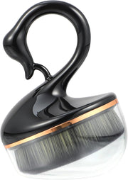 Housoutil Makeup Brush Creative Swan Handle Portable Flat Top Foundation Brush for Effortless Application of Liquid and Powder Cosmetics for Smooth Finishing
