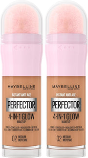 Maybelline New York Instant anti Age Rewind Perfector, 4-In-1 Glow Primer, Concealer, Highlighter, Self-Adjusting Shades, Evens Skin Tone with a Glow Finish, Shade:01 Light
